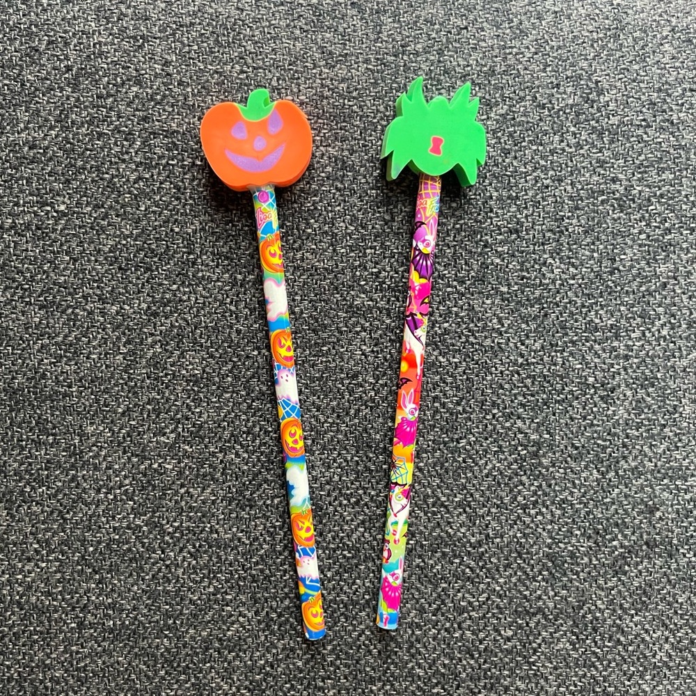 •y2k Lisa Frank Halloween Pencils & Toppers•
